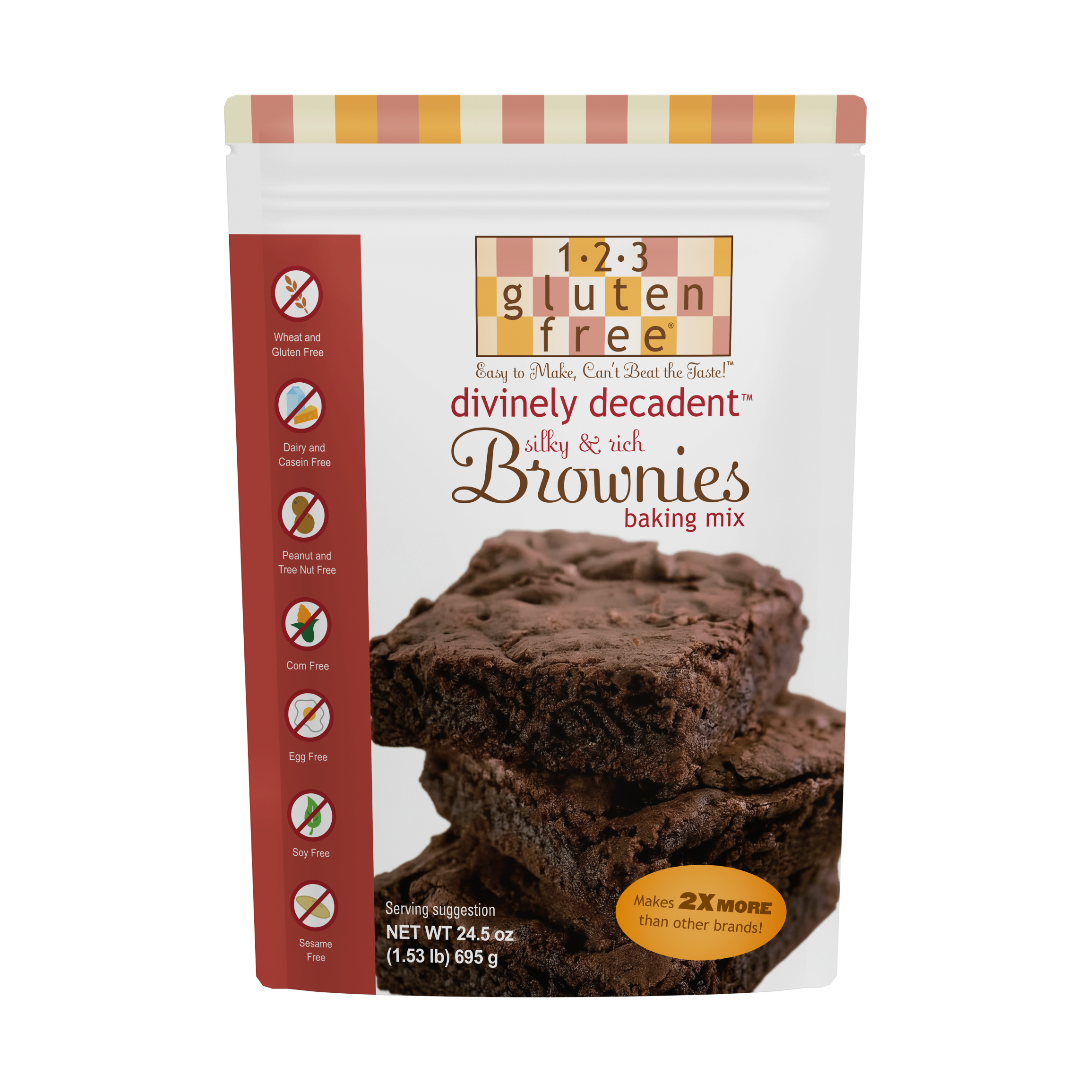 Divinely Decadent Brownies | 1-2-3 Gluten Free