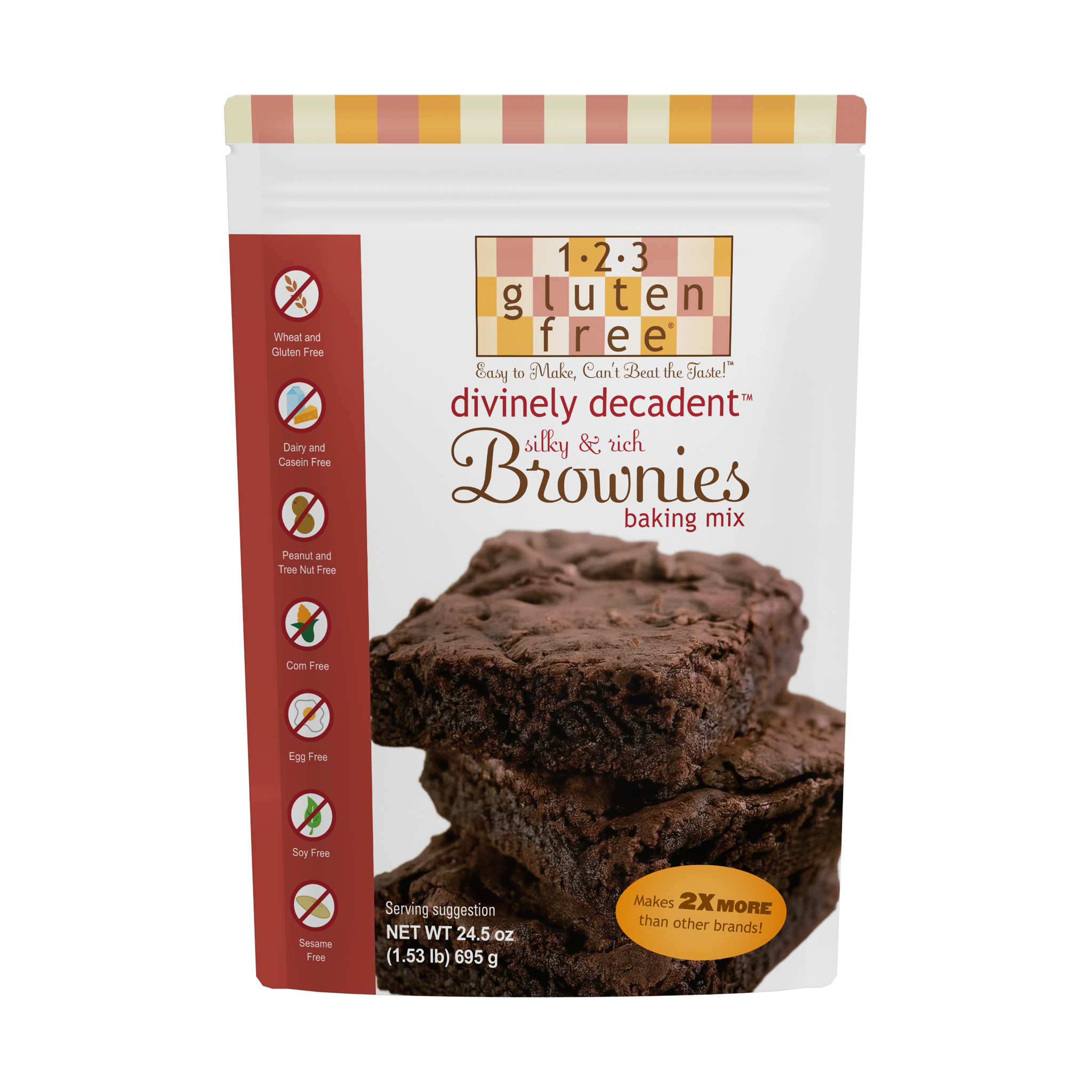 Divinely Decadent Brownies | 1-2-3 Gluten Free