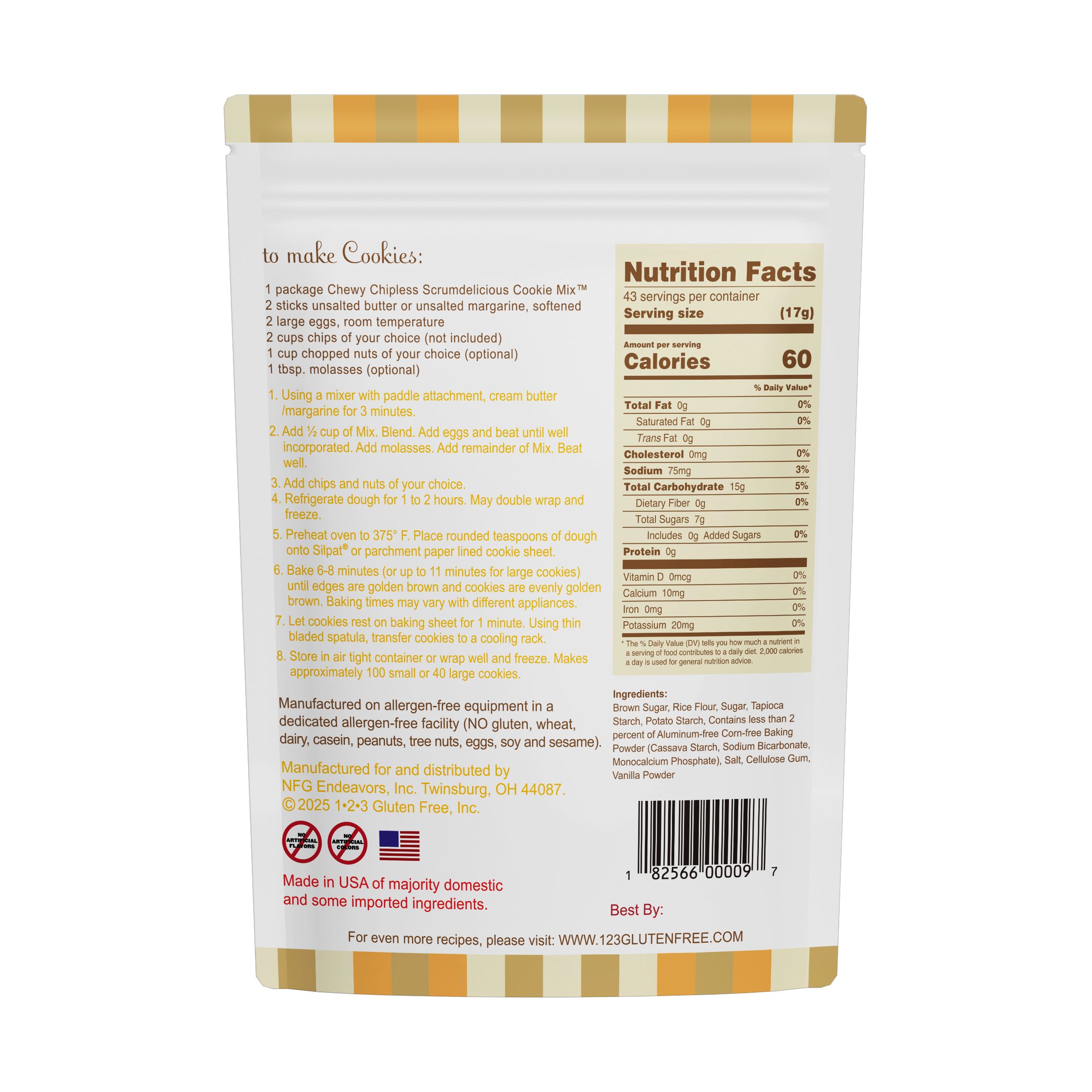 Chewy Chipless Scrumdelicious Cookie Mix