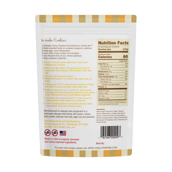 Chewy Chipless Scrumdelicious Cookie Mix