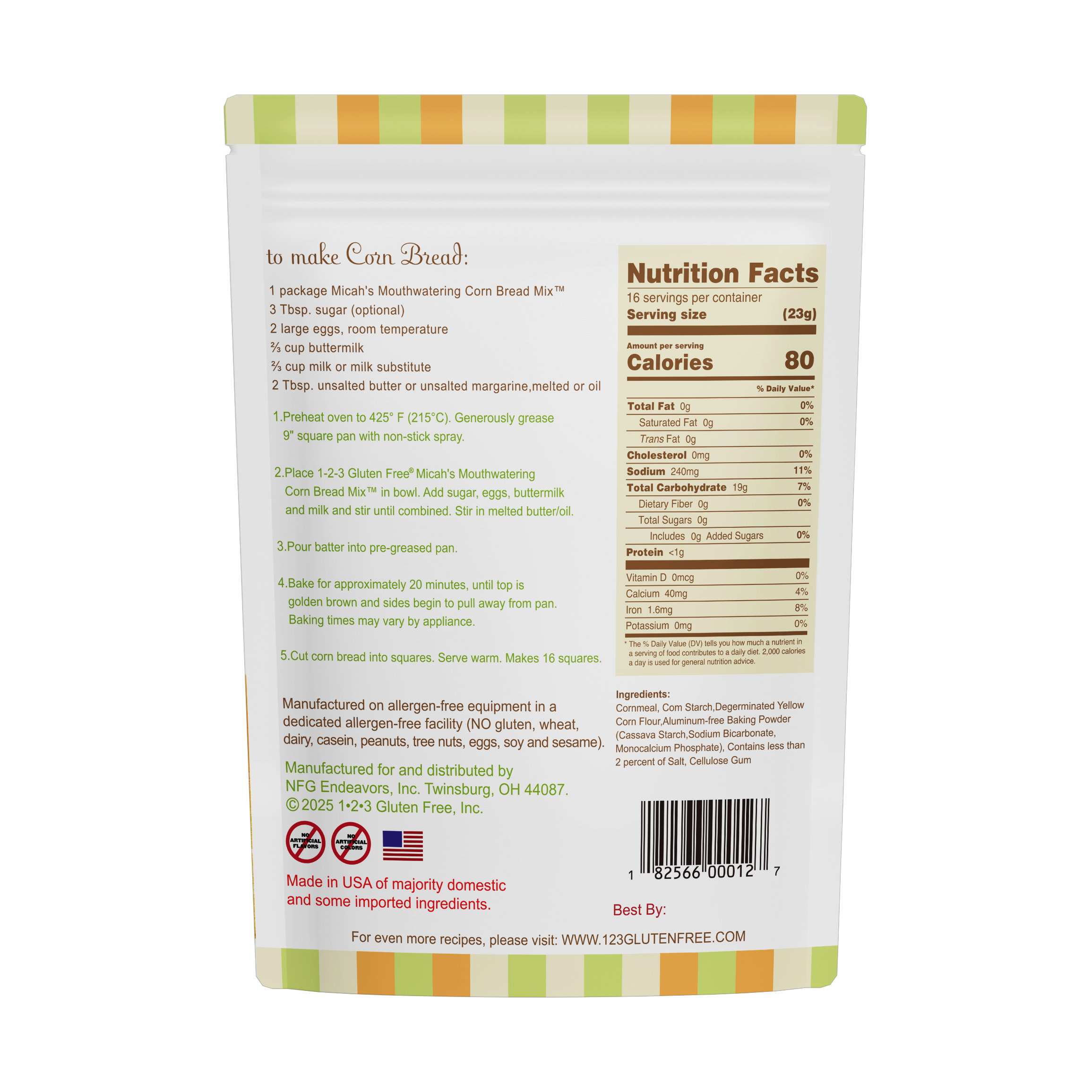 Micah's Mouthwatering Corn Bread Mix